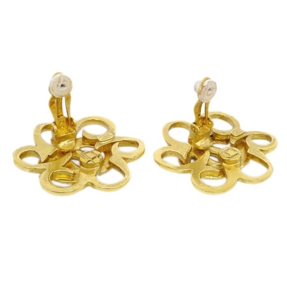 Chanel Flower Earrings Clip-On Gold - Picture 2 of 4